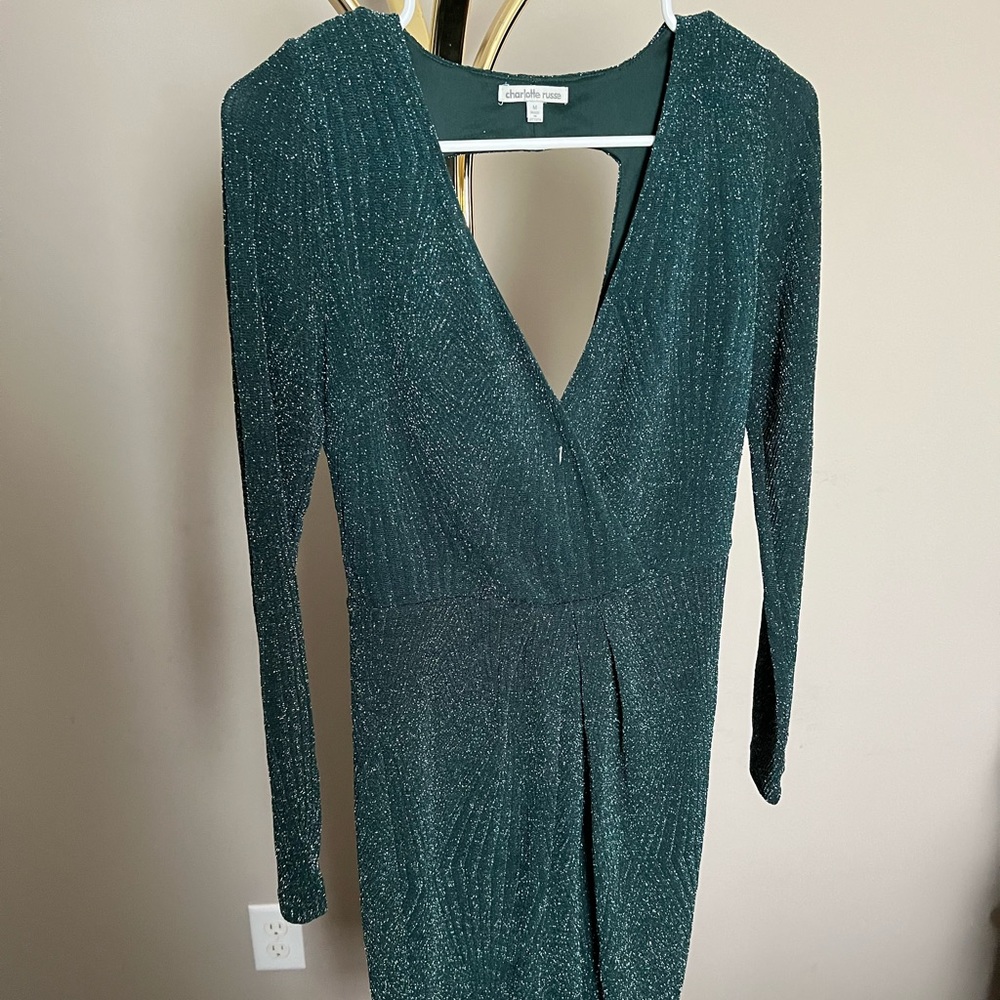 Charlotte Russe green sparkly dress size Medium